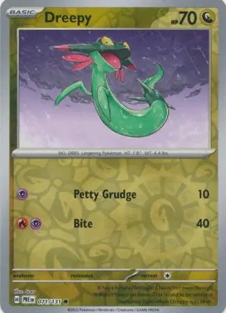 Prismatic Evolutions Dreepy #071/131 reverse holo